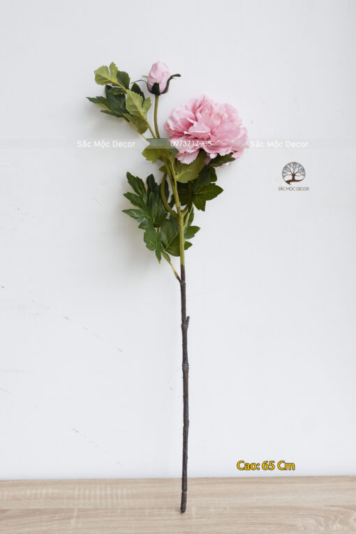 Hoa Mẫu Đơn Màu Hồng Nhạt 65cm