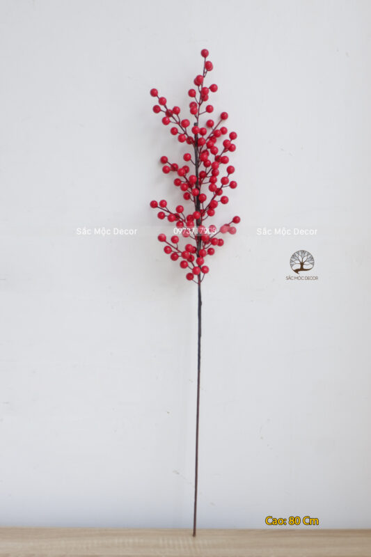 Cành Đông Đào Đỏ Giả - Ảnh 3