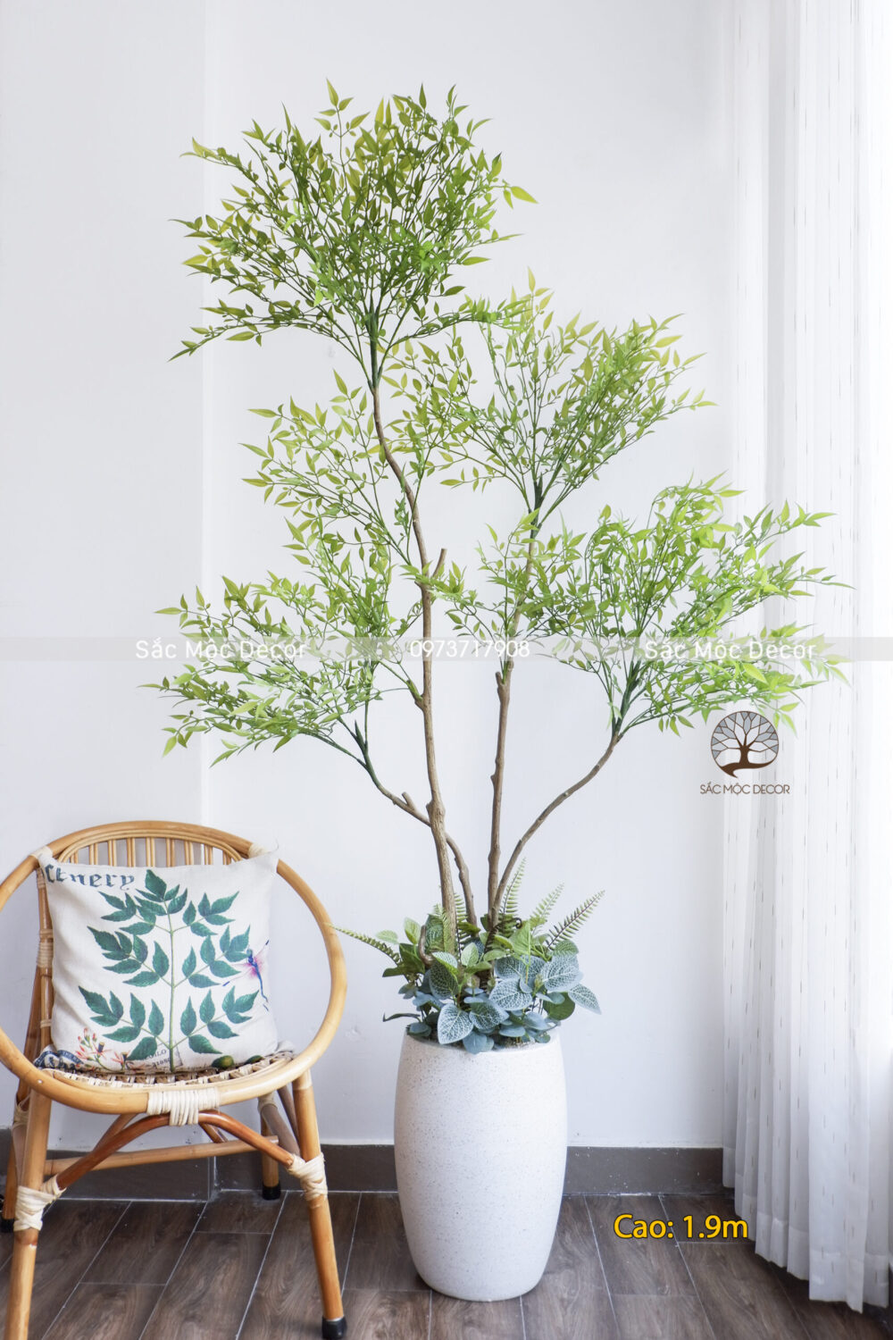 Cây Nam Thiên Trúc Nhiều Nhánh Giả Cao 1,9m