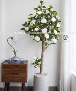 Cây Hoa Trà Trắng Giả Cao 1,6m