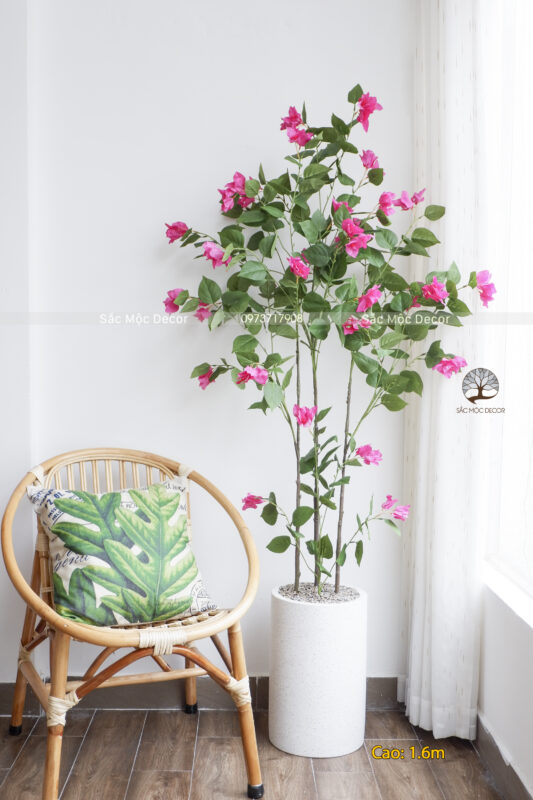 Cây Hoa Giấy Hồng Giả Cao 1,6m