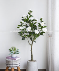 Cây Hoa Trà Trắng Giả Cao 1,4m